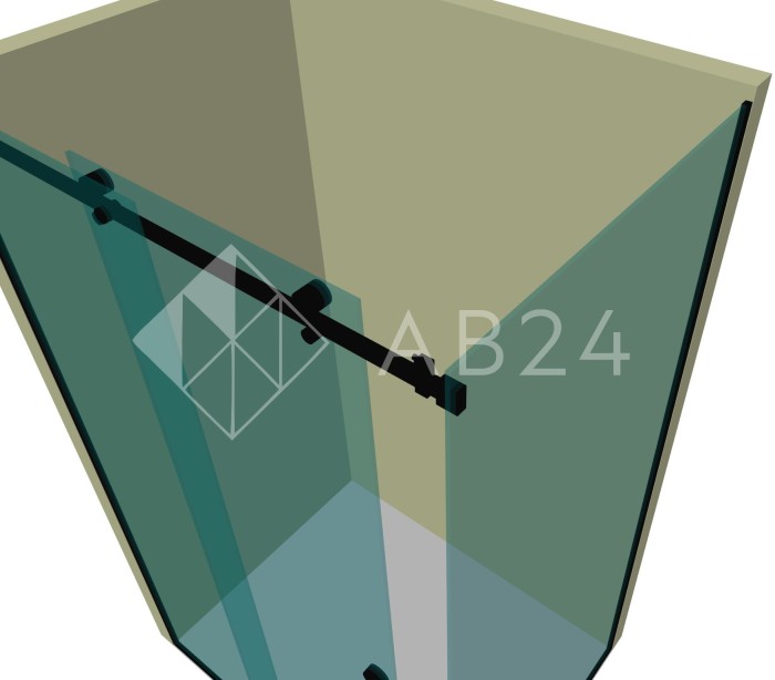 Душевая кабина угловая раздвижная DK-201P в опорном профиле