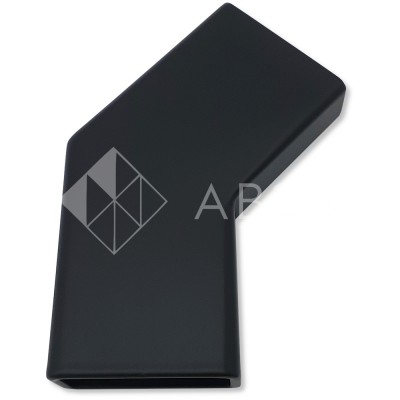 Соединитель FDC-39 трубы 30х10 угловой 135° горизонтальный, нержавейка/черный