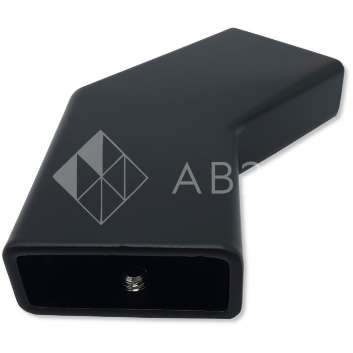 Соединитель FDC-39 трубы 30х10 угловой 135° горизонтальный, нержавейка/черный