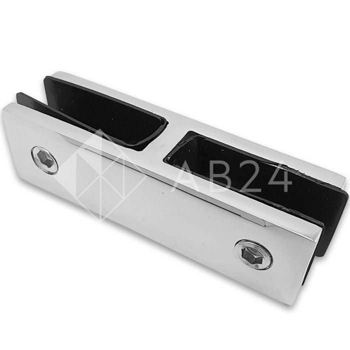 Крепление стекла FKK-201, 88х26 мм стекло-стекло 180°, нержавейка/полированный