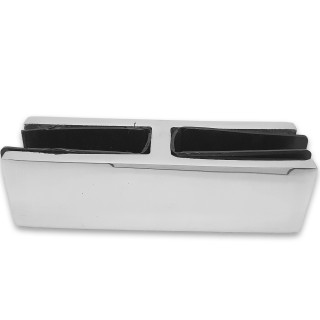 Крепление стекла FKK-201, 88х26 мм стекло-стекло 180°, нержавейка/полированный