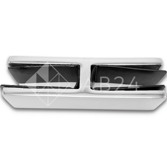 Крепление стекла FKK-201, 88х26 мм стекло-стекло 180°, нержавейка/полированный