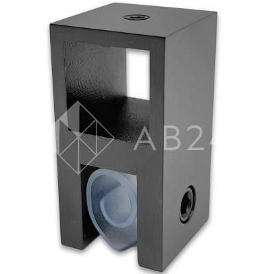 Держатель стекла FDC-58 сквозной 15х15 вертикальный, нержавейка/оружейная сталь