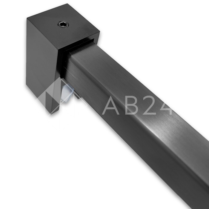 Держатель стекла FDC-58 сквозной 15х15 вертикальный, нержавейка/оружейная сталь