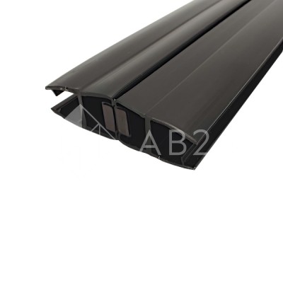 Уплотнитель ПРЕМИУМ магнитный 180° черный 2.2 м под стекло 8 мм FDPP-503.8