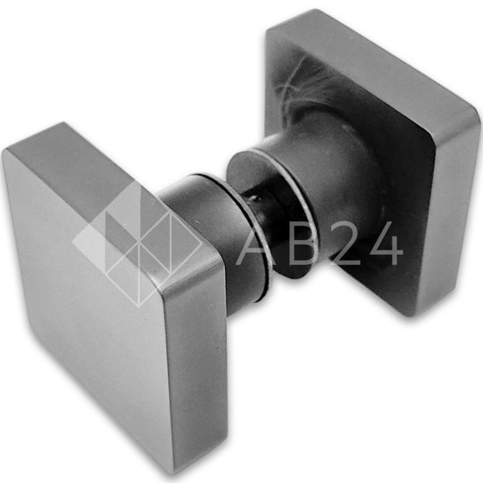 Ручка кноб квадратная FDR-30-DEF с дефектом, нержавейка/оружейная сталь