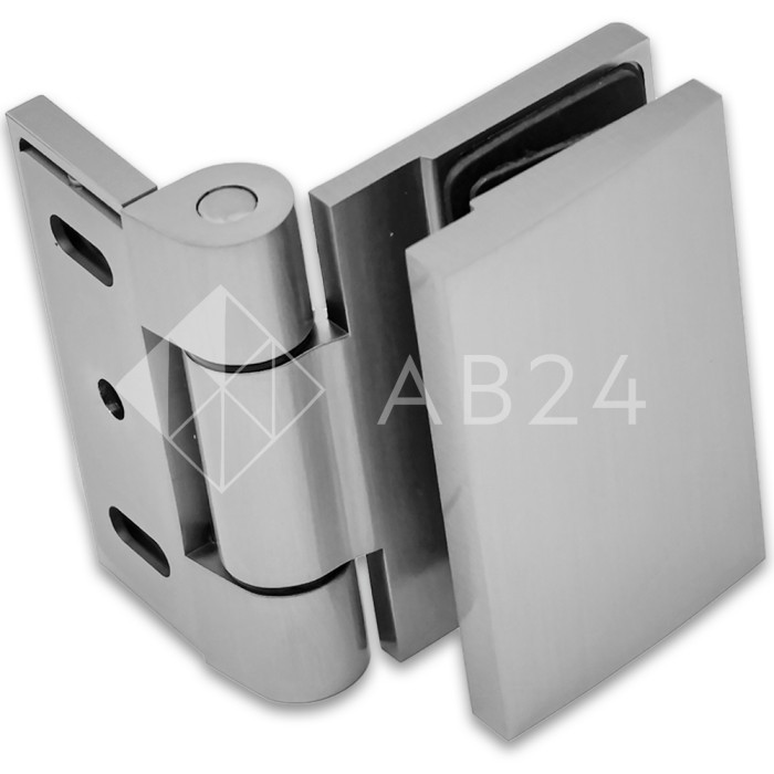 Петля Рея FDP-220 стена-стекло 90° с крышками, латунь/матовый