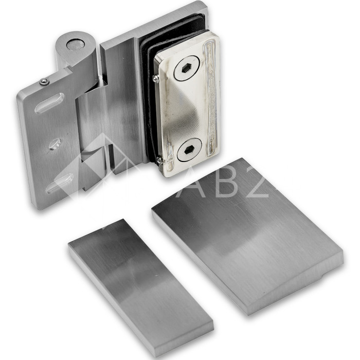 Петля Рея FDP-220 стена-стекло 90° с крышками, латунь/матовый