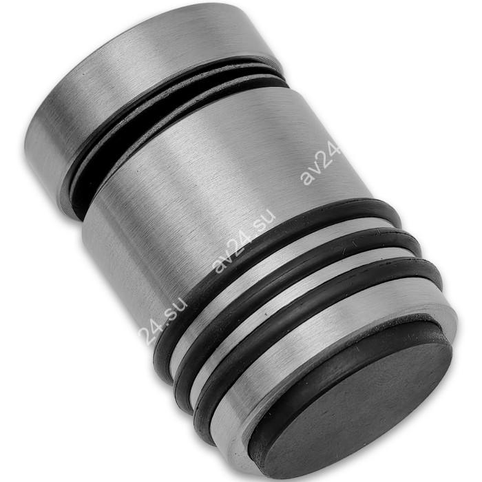 Ручка кноб Йота FDR-142 с резиновым торцом (односторонняя), алюминий/матовая