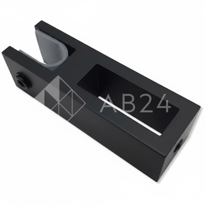 Держатель стекла FDC-31 сквозной 30х10 вертикальный, нержавейка/черный