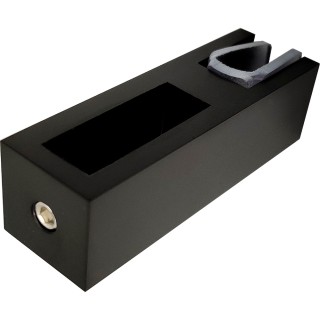 Держатель стекла FDC-31 сквозной 30х10 вертикальный, нержавейка/черный