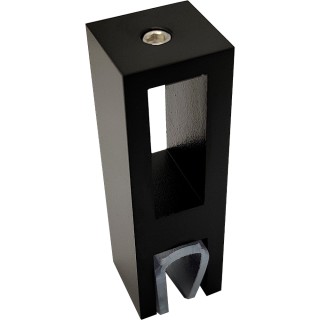 Держатель стекла FDC-31 сквозной 30х10 вертикальный, нержавейка/черный