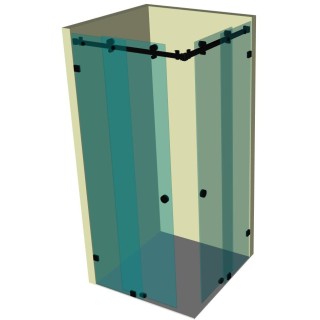 Душевая кабина угловая раздвижная DK-202K на коннекторах