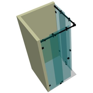 Душевая кабина угловая раздвижная DK-202K на коннекторах