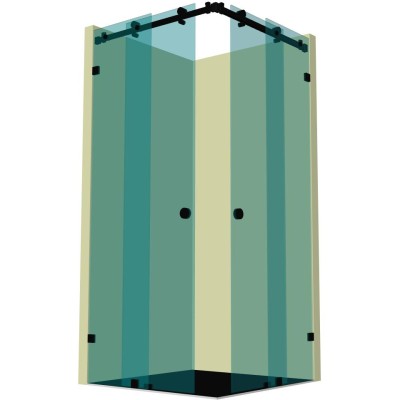 Душевая кабина угловая раздвижная DK-202K на коннекторах