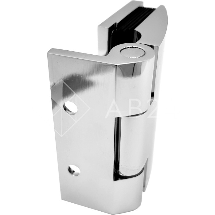 Петля Европа FDP-112 стена-стекло с крышками, латунь/хром