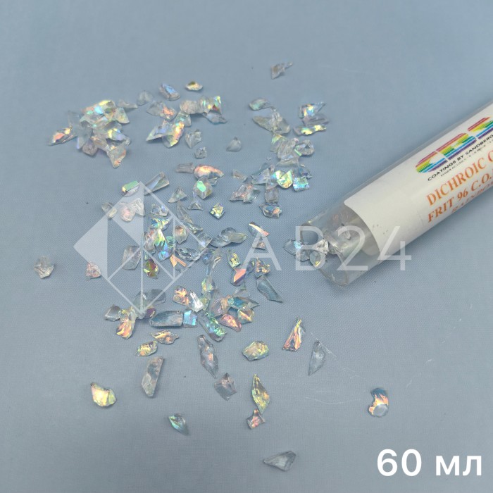 Дихроичное стекло для фьюзинга ФРИТТА System 96 СОЕ прозрачная радужная 30 мл