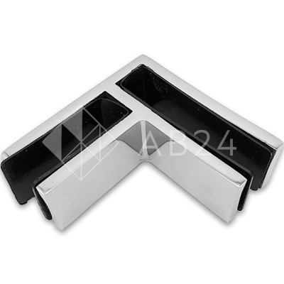 Крепление стекла FKK-202, 67х66 мм стекло-стекло 90°, нержавейка/полированный