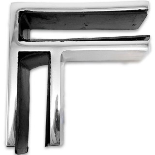 Крепление стекла FKK-202, 67х66 мм стекло-стекло 90°, нержавейка/полированный