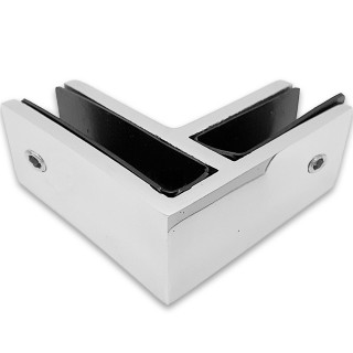 Крепление стекла FKK-202, 67х66 мм стекло-стекло 90°, нержавейка/полированный