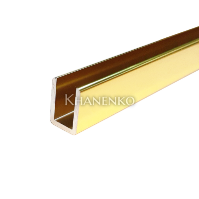 Профиль для стекла 19х12,5х2 цвет золото 2,2 м FDPA-50.22 AL/TP