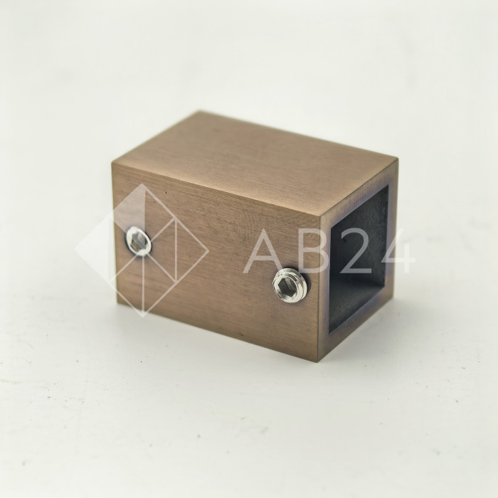 Крепление трубы FDC-60-DEF с дефектом 15х15 к стене, нержавейка/медь