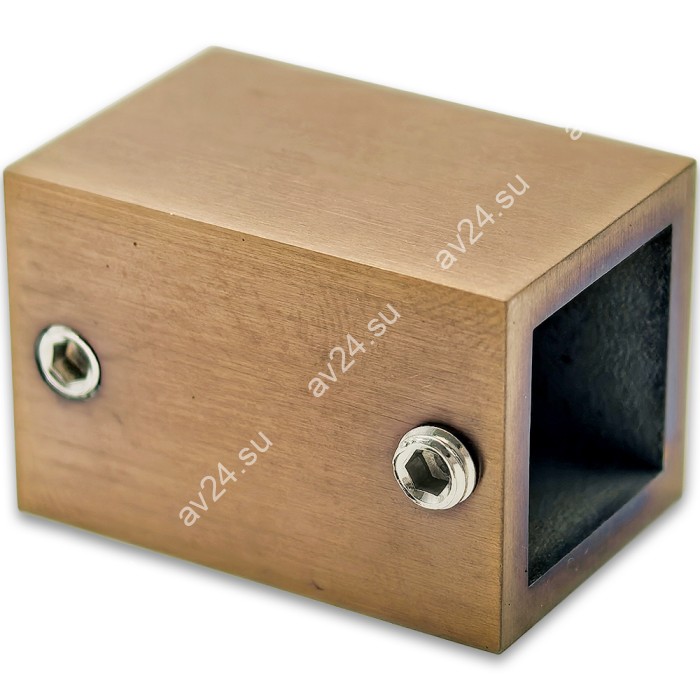 Крепление трубы FDC-60-DEF с дефектом 15х15 к стене, нержавейка/медь