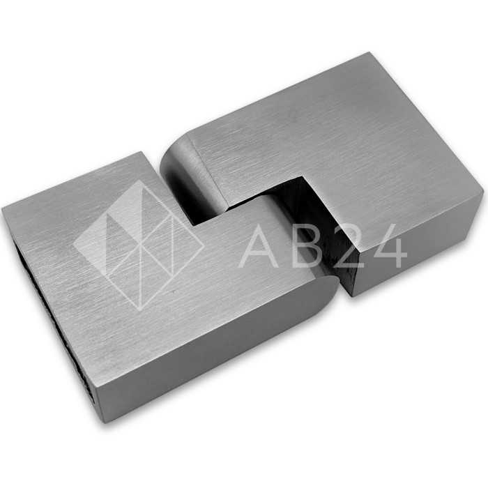 Соединитель FDC-37 трубы 30х10 вертикальный 90°-180°, нержавейка/матовый