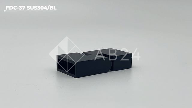 Соединитель FDC-37 трубы 30х10 вертикальный 90°-180°, нержавейка/матовый