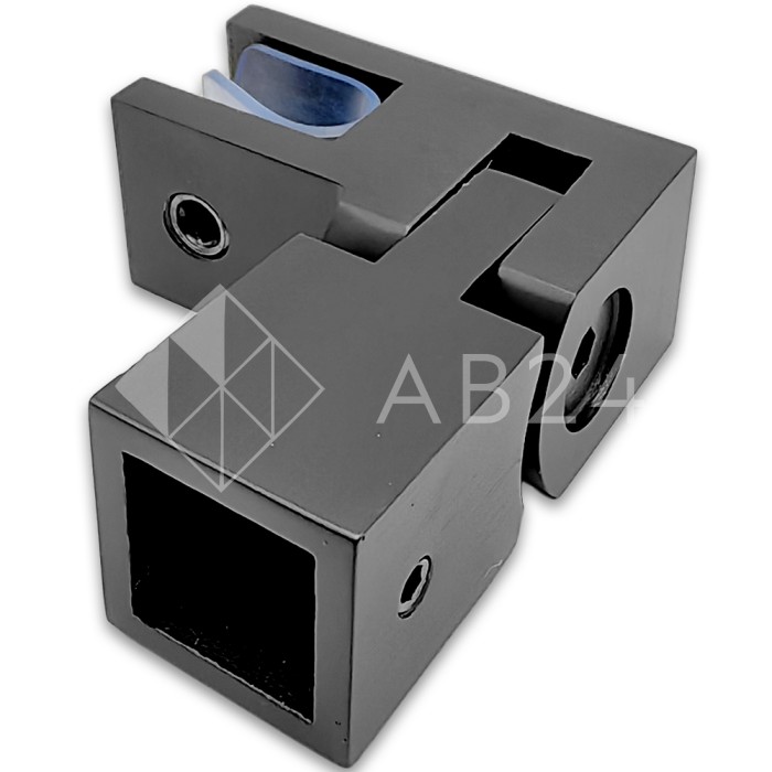 Держатель стекла FDC-52, 15х15 торцевой регулируемый, нержавейка/оружейная сталь