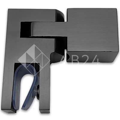 Держатель стекла FDC-52, 15х15 торцевой регулируемый, нержавейка/оружейная сталь