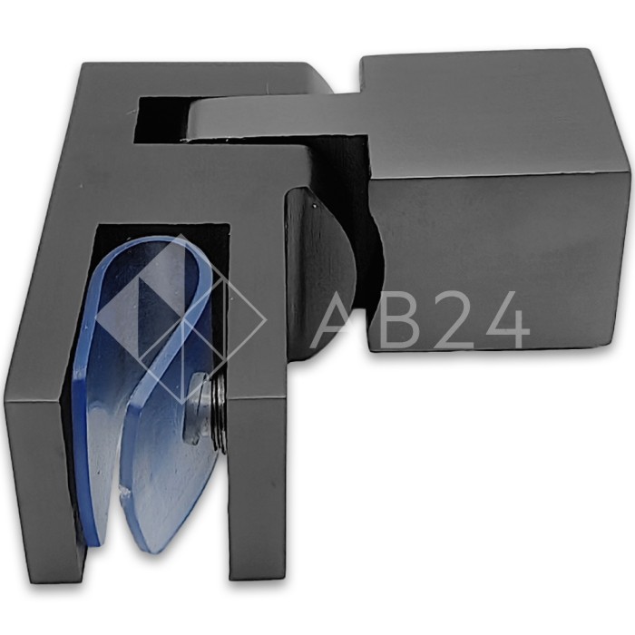 Держатель стекла FDC-52, 15х15 торцевой регулируемый, нержавейка/оружейная сталь