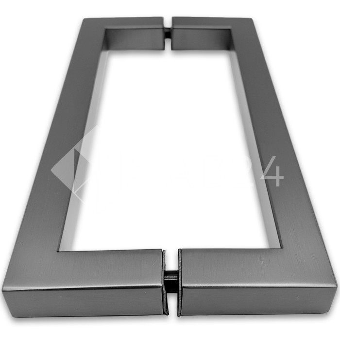 Ручка скоба FDR-71, 19х19х220х1.0 мм, нержавейка/оружейная сталь