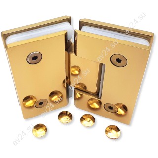 Петля FDP-14-DEF с дефектом Альфа α стекло-стекло 135°, нержавейка/золото