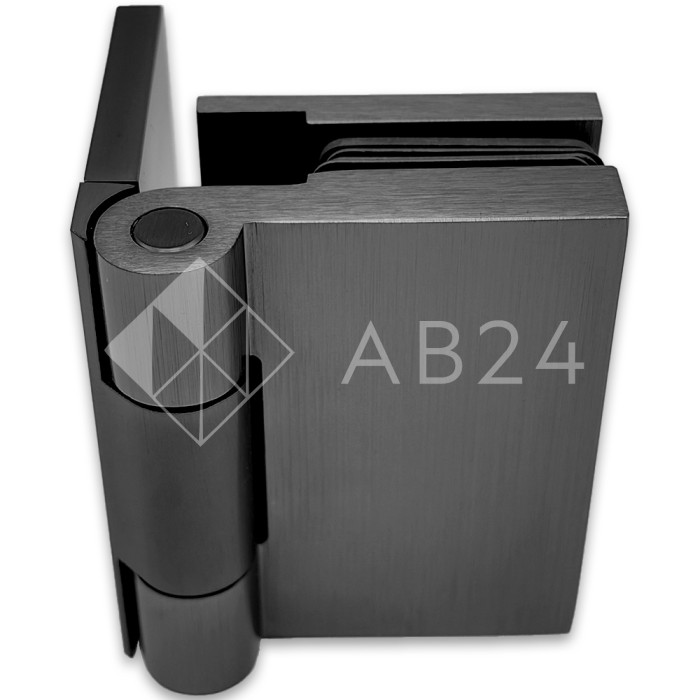 Петля Майя FDP-170 стена-стекло, открывание 90° наружу, латунь/оружейная сталь