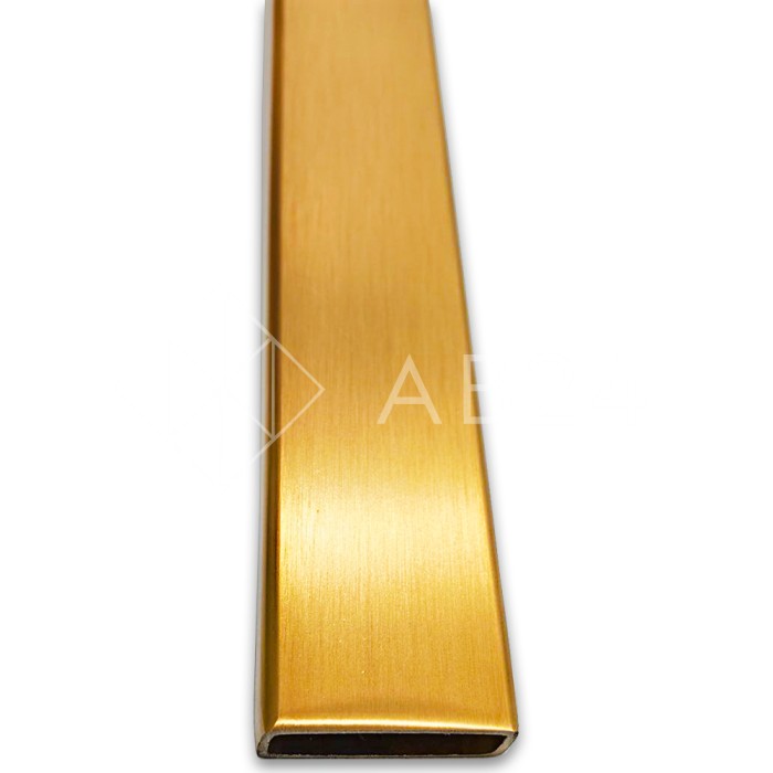Труба FDT-351, 30х10х1.5 мм 1 м, нержавейка/брашированное золото