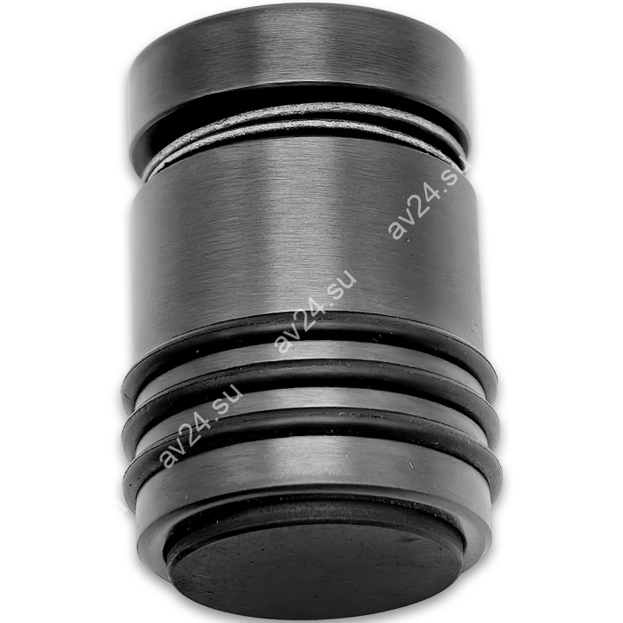 Ручка кноб Йота FDR-142 с резиновым торцом (односторонняя), алюминий/оружейная сталь