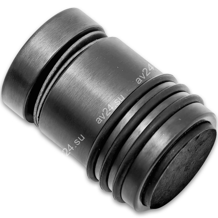 Ручка кноб Йота FDR-142 с резиновым торцом (односторонняя), алюминий/оружейная сталь