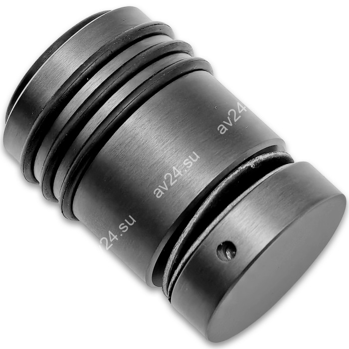 Ручка кноб Йота FDR-142 с резиновым торцом (односторонняя), алюминий/оружейная сталь