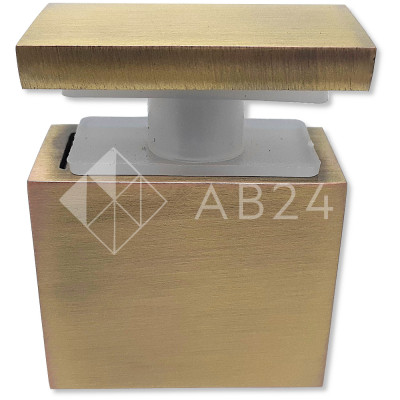 Крепление трубы FDC-34-DEF с дефектом 30х10 к стеклу, нержавейка/бронза