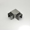 Отвод FOP-40p.07 для поручня с пазом для трубы 40*40мм, GRIT 600, нержавейка/полированный