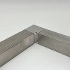 Отвод FOP-40p.07 для поручня с пазом для трубы 40*40мм, GRIT 600, нержавейка/полированный