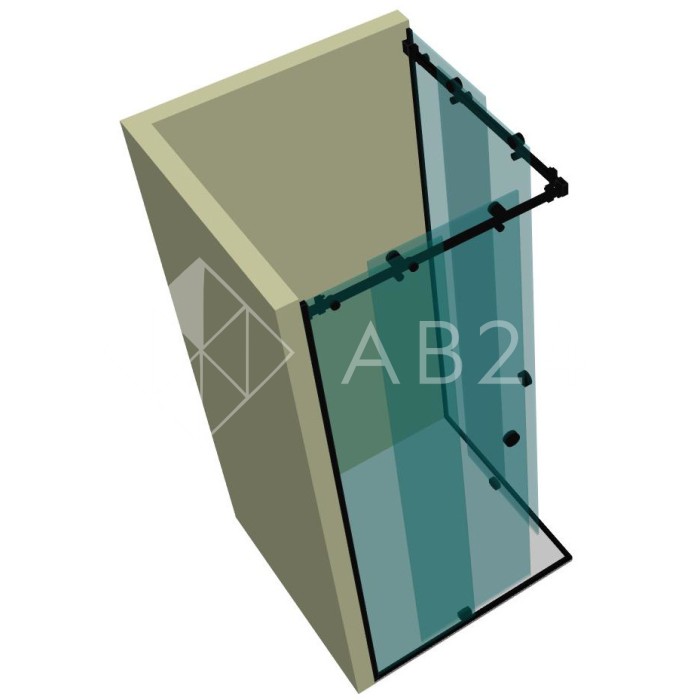 Душевая кабина угловая раздвижная DK-202P в опорном профиле