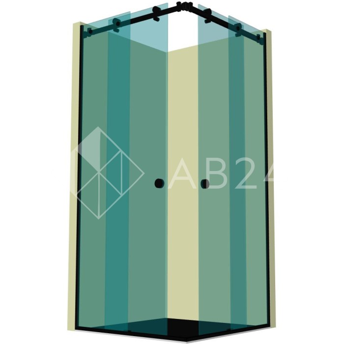 Душевая кабина угловая раздвижная DK-202P в опорном профиле