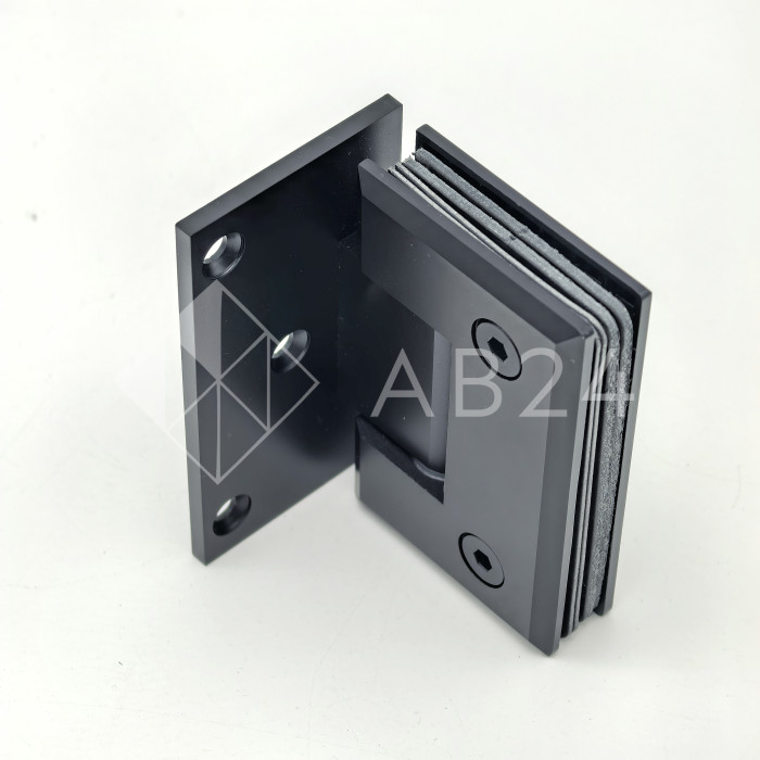 Петля Бета β FDP-20 стена-стекло с бок. креплением, нержавейка/черный