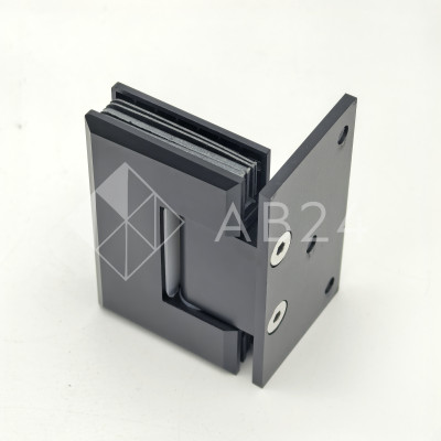 Петля Бета β FDP-20 стена-стекло с бок. креплением, нержавейка/черный