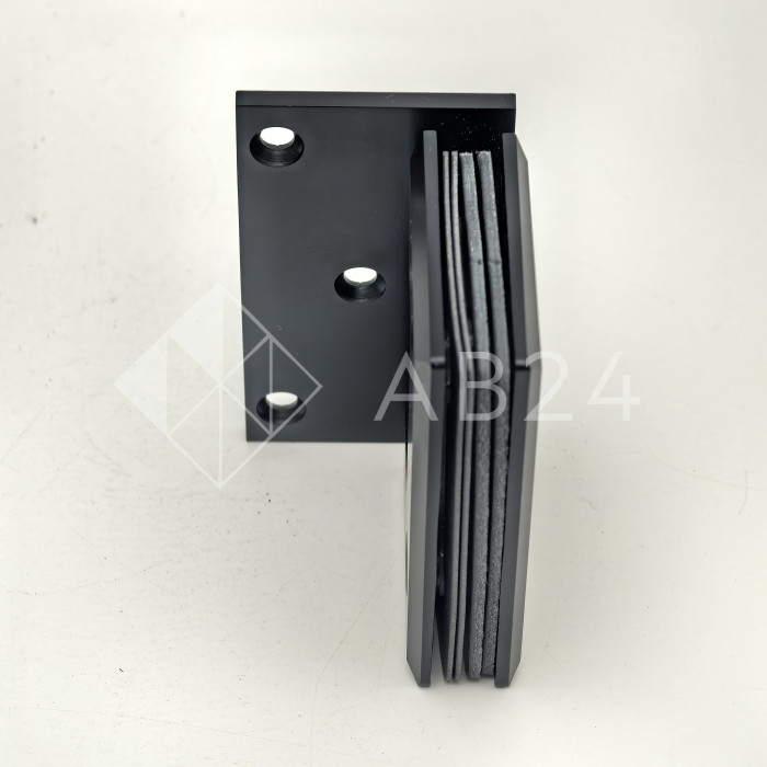 Петля Бета β FDP-20 стена-стекло с бок. креплением, нержавейка/черный