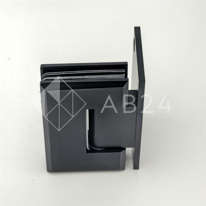 Петля Бета β FDP-20 стена-стекло с бок. креплением, нержавейка/черный