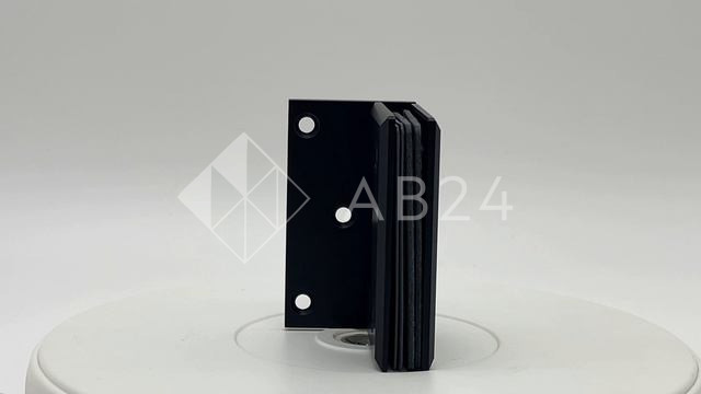 Петля Бета β FDP-20 стена-стекло с бок. креплением, нержавейка/черный