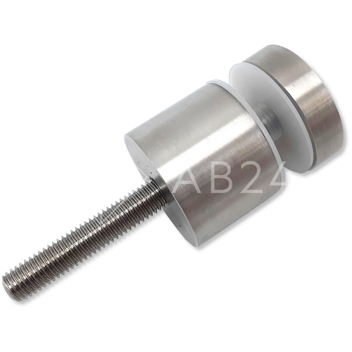 Стеклодержатель FKK-42, 10х30 мм Ø40 мм М10x1.5 для стекла, нержавейка/матовый